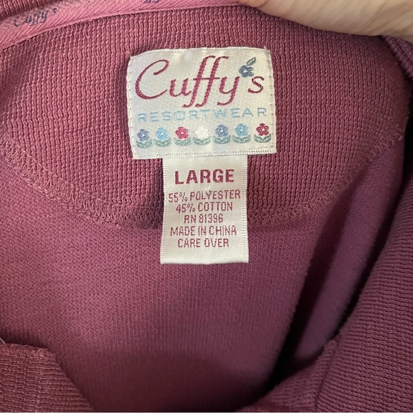 Vintage NEWPORT 1/4 button mock neck sweatshirt embroidered Cuffy’s Resortwear L - Picture 11 of 12
